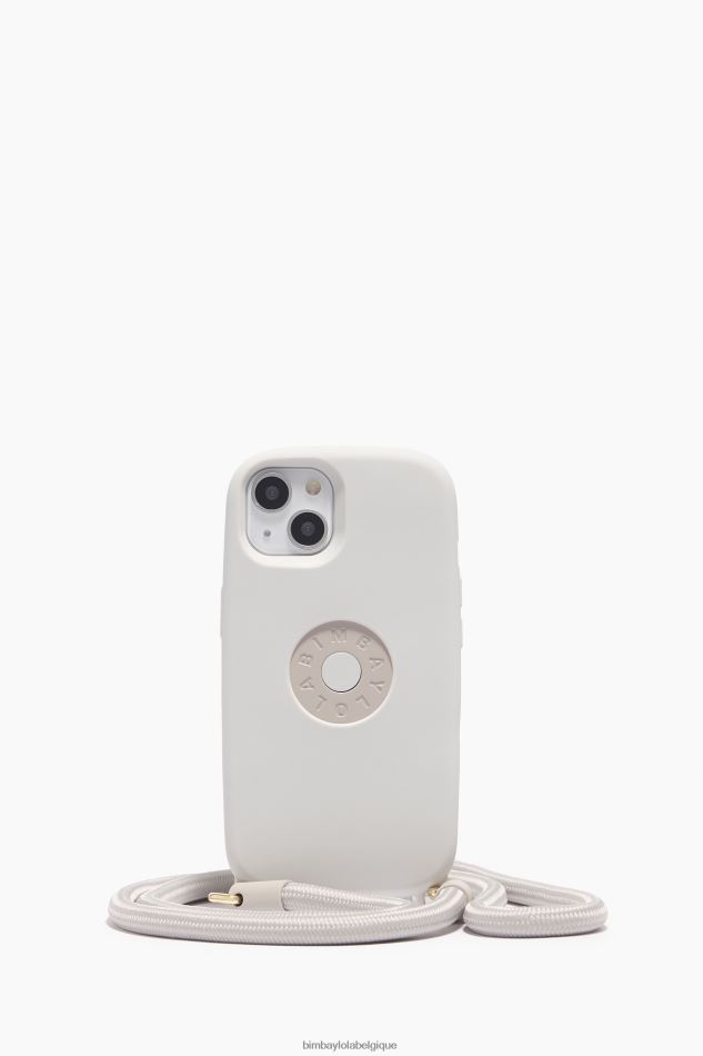 accessoires Bimba Y Lola coque iphone 13 logo taupe HV4486921