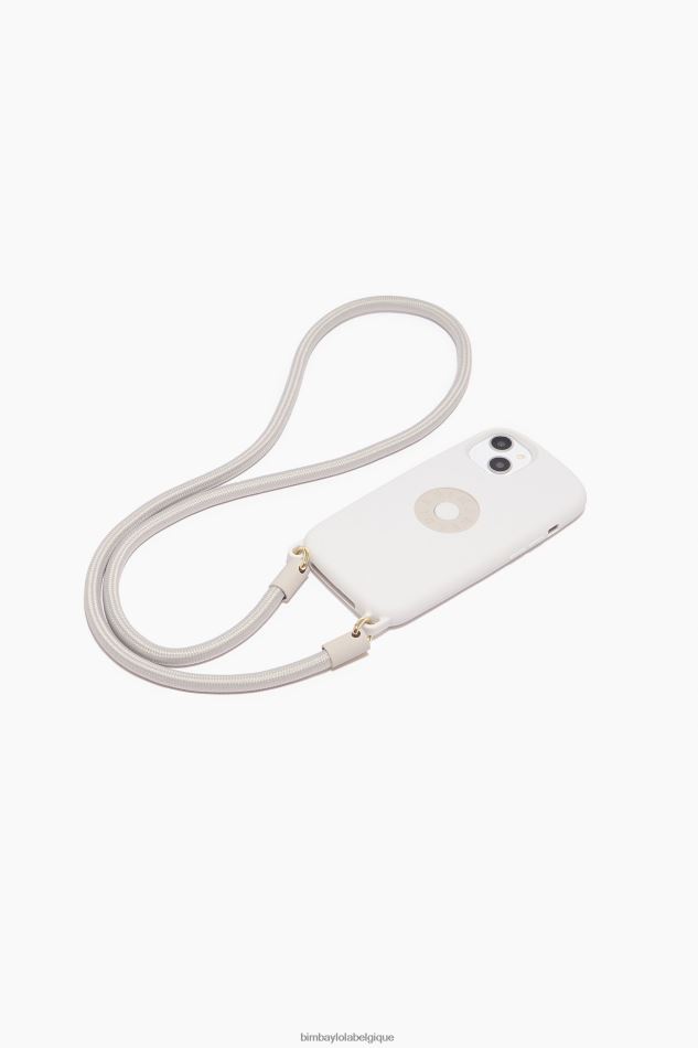 accessoires Bimba Y Lola coque iphone 13 logo taupe HV4486921