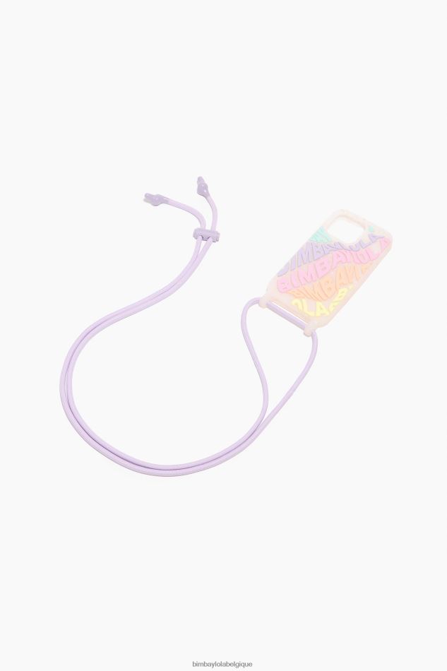 accessoires Bimba Y Lola coque iphone 13 mini transparente logo multicolore HV4486902