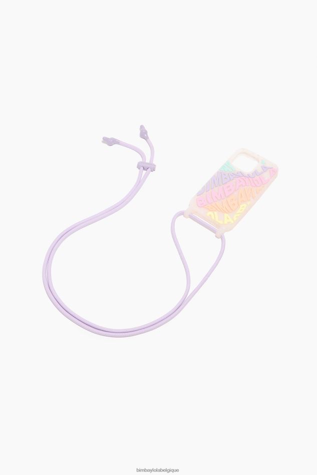 accessoires Bimba Y Lola coque iphone 14 pro transparente logo multicolore HV4486909