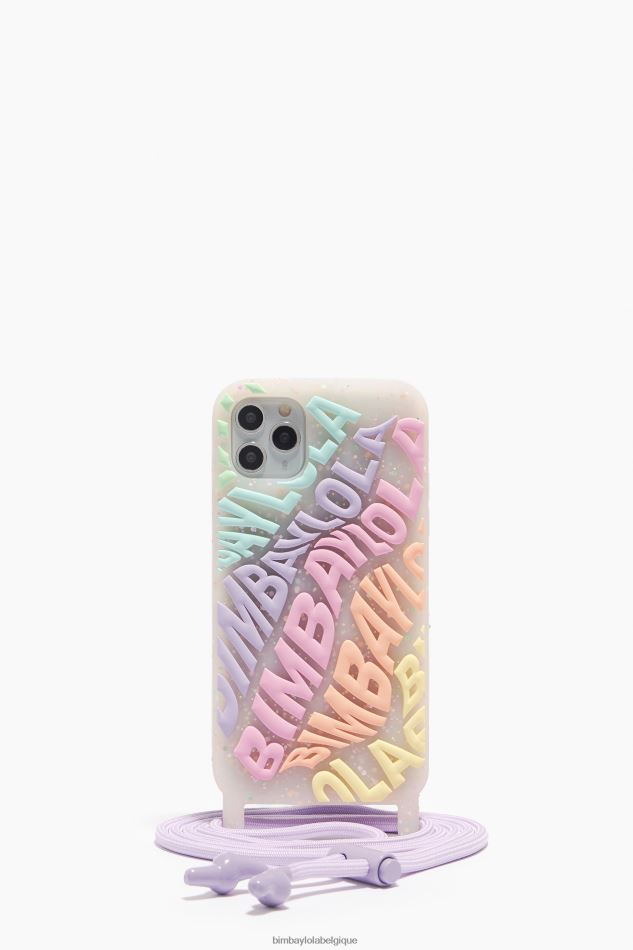 accessoires Bimba Y Lola coque transparente iphone 11 pro max logo multicolore HV4486907