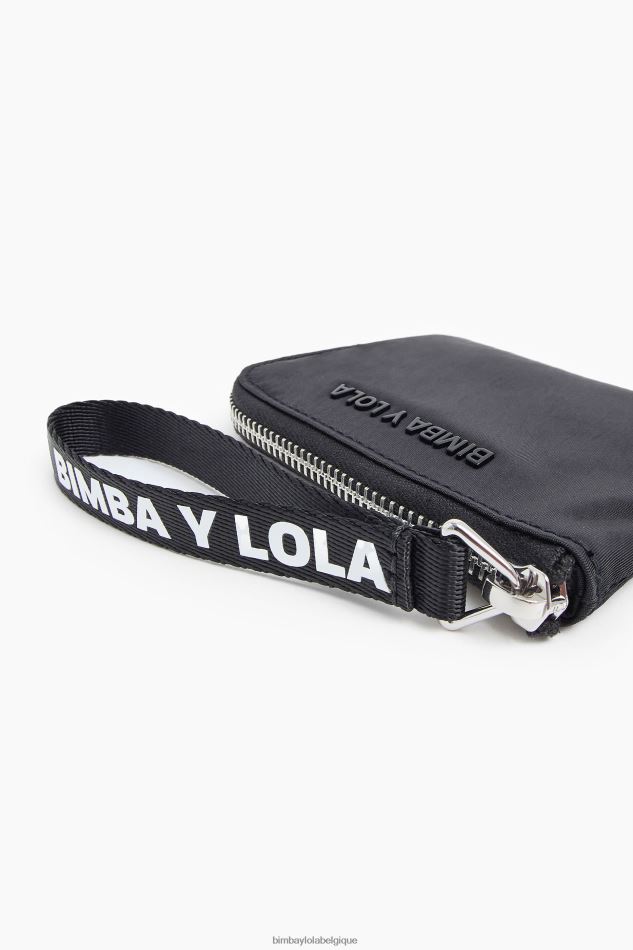 accessoires Bimba Y Lola porte-monnaie incurvé en nylon noir HV44861131