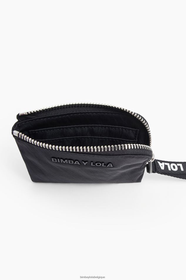 accessoires Bimba Y Lola porte-monnaie incurvé en nylon noir HV44861131