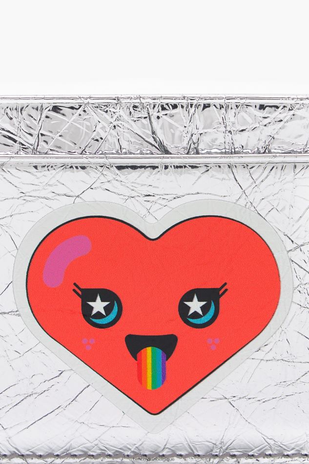 accessoires Bimba Y Lola porte-cartes en cuir argent HV44861124