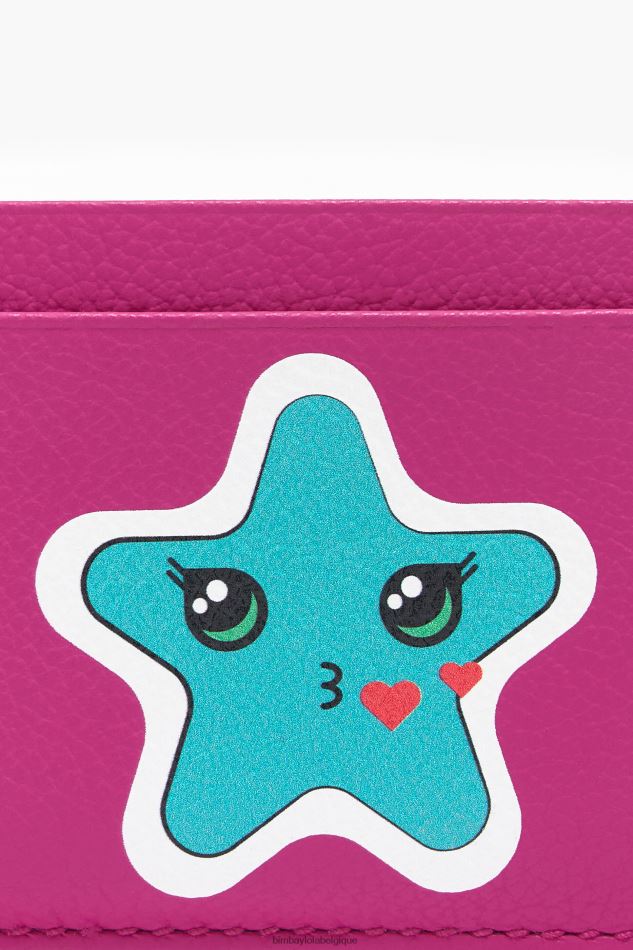 accessoires Bimba Y Lola porte-cartes en cuir fuchsia HV44861126