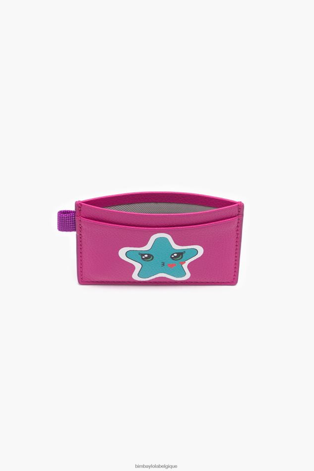 accessoires Bimba Y Lola porte-cartes en cuir fuchsia HV44861126