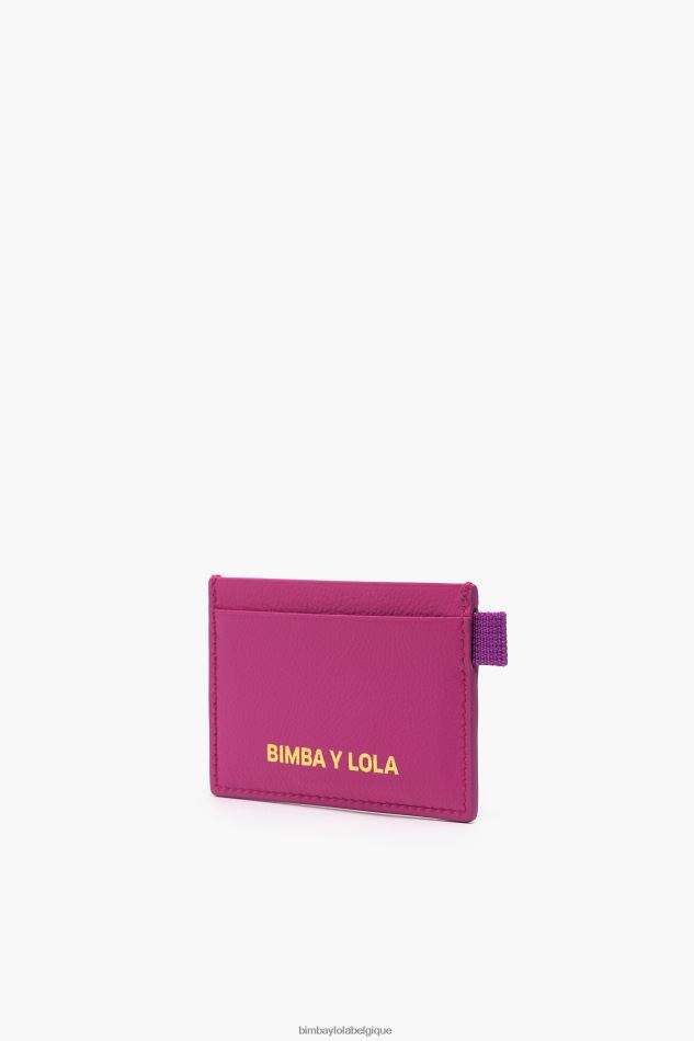 accessoires Bimba Y Lola porte-cartes en cuir fuchsia HV44861126