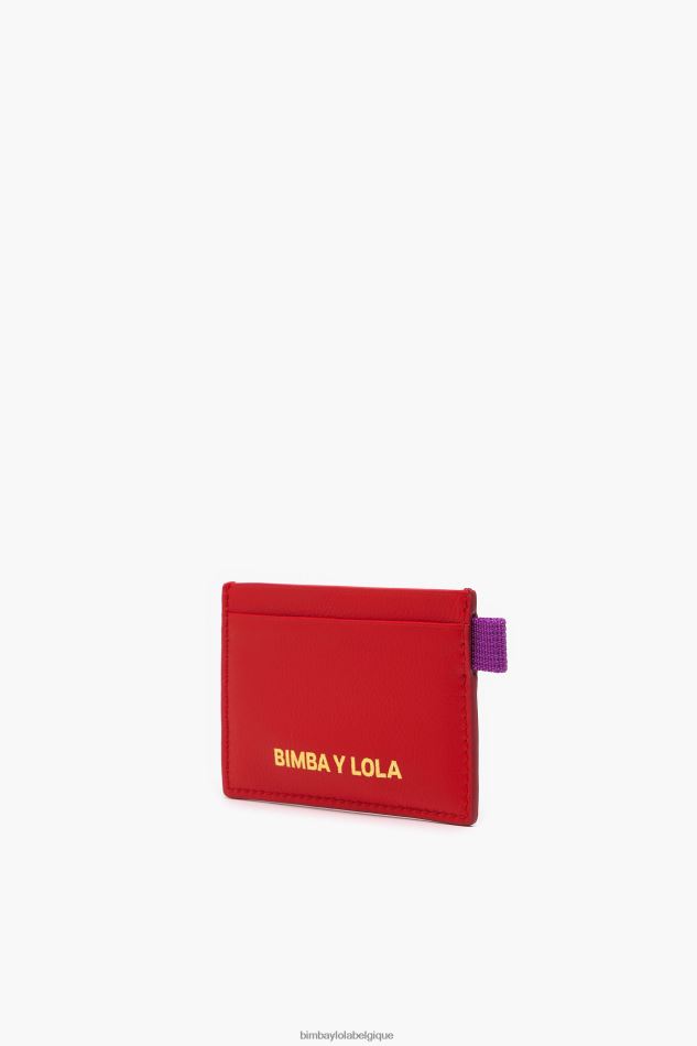 accessoires Bimba Y Lola porte-cartes en cuir rouge HV44861125