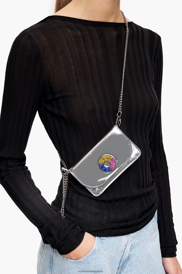 accessoires Bimba Y Lola bourse de brevet argent HV44861050