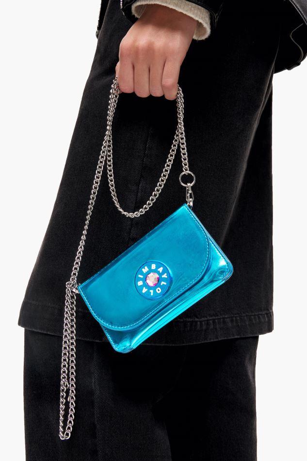 accessoires Bimba Y Lola bourse de brevet bleu HV44861049