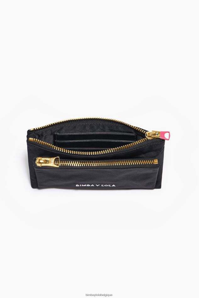 accessoires Bimba Y Lola porte-monnaie double en nylon noir HV44861055