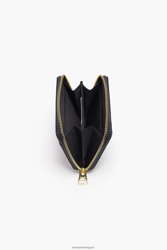 accessoires Bimba Y Lola porte-monnaie en cuir imprimé petits cœurs noir HV44861013
