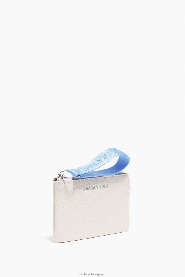accessoires Bimba Y Lola porte-monnaie incurvé en cuir blanc HV44861048
