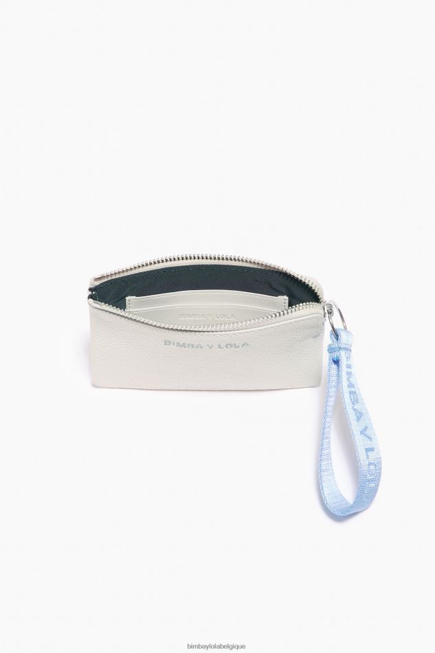 accessoires Bimba Y Lola porte-monnaie incurvé en cuir blanc HV44861048