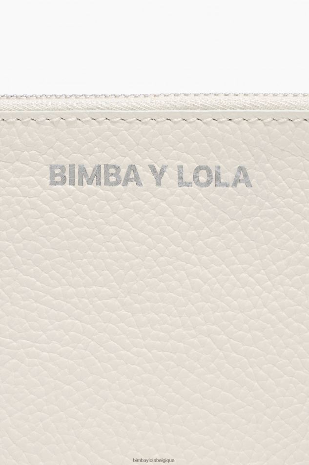 accessoires Bimba Y Lola porte-monnaie incurvé en cuir blanc HV44861048