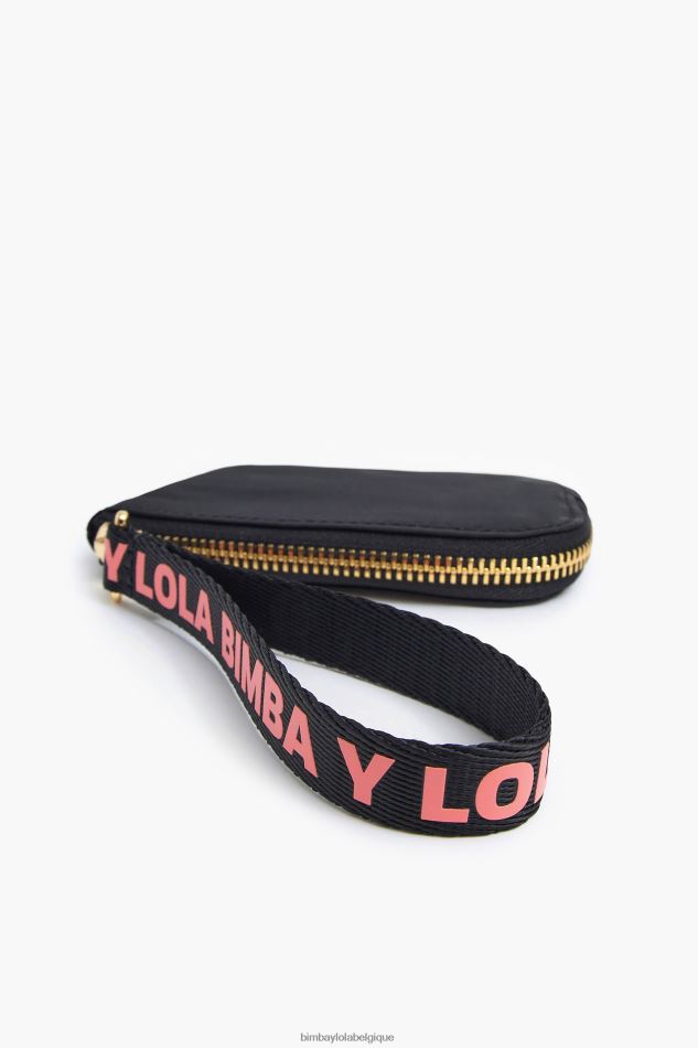 accessoires Bimba Y Lola porte-monnaie incurvé en nylon noir HV44861020
