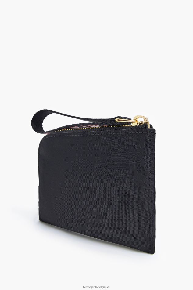 accessoires Bimba Y Lola porte-monnaie incurvé en nylon noir HV44861020