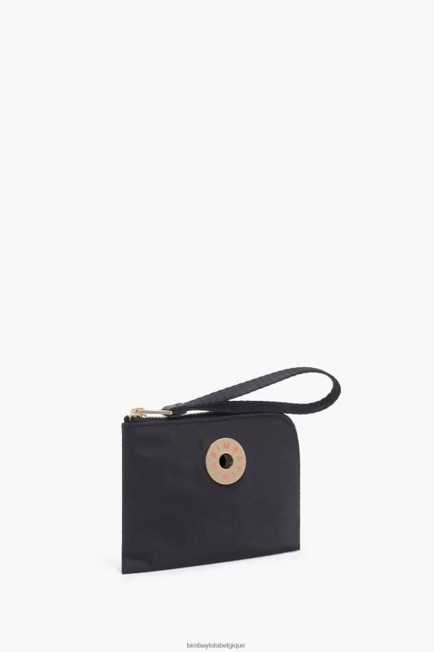 accessoires Bimba Y Lola porte-monnaie incurvé en nylon noir HV44861031