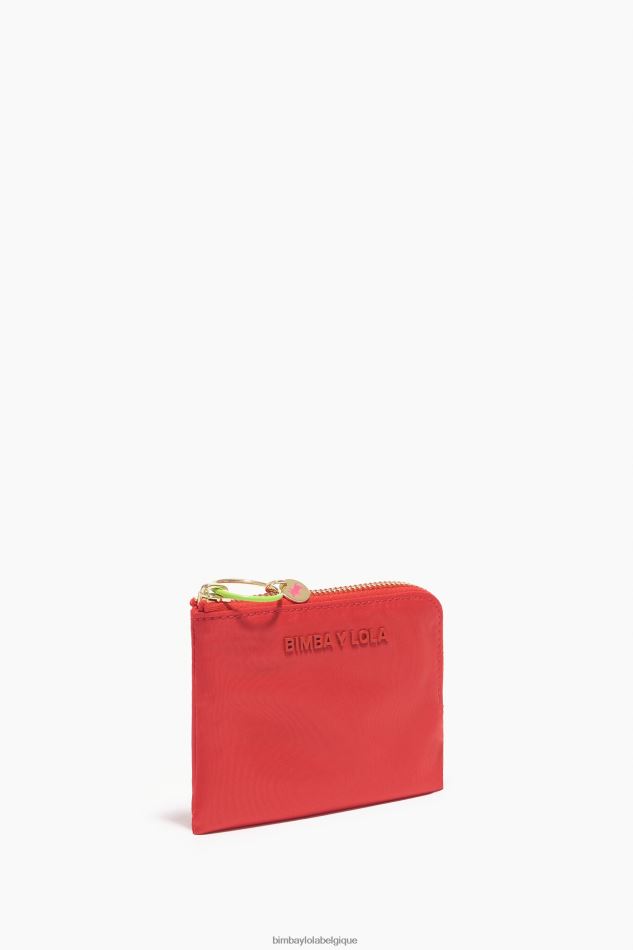 accessoires Bimba Y Lola porte-monnaie incurvé en nylon rouge HV44861064