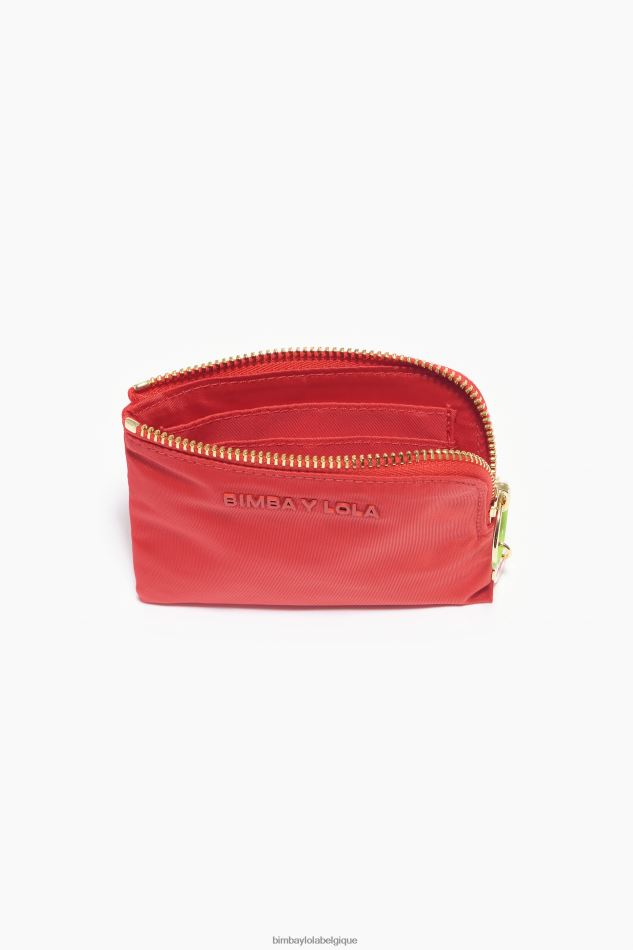 accessoires Bimba Y Lola porte-monnaie incurvé en nylon rouge HV44861064