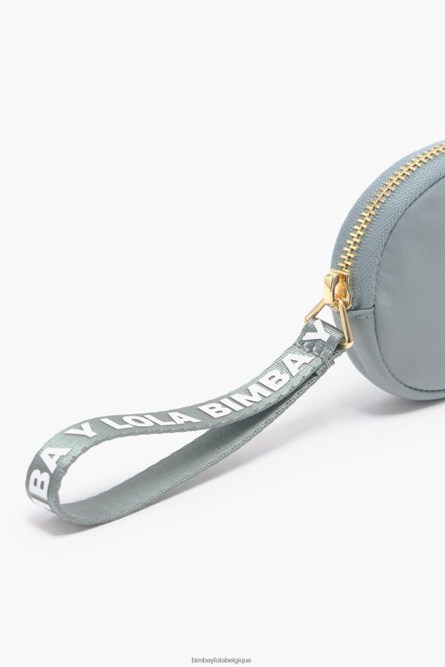 accessoires Bimba Y Lola porte-monnaie ovale en nylon bleu vert HV4486976