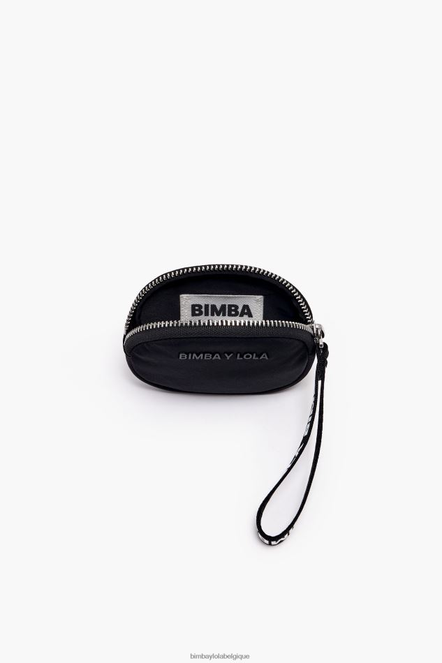accessoires Bimba Y Lola porte-monnaie ovale en nylon noir HV44861016