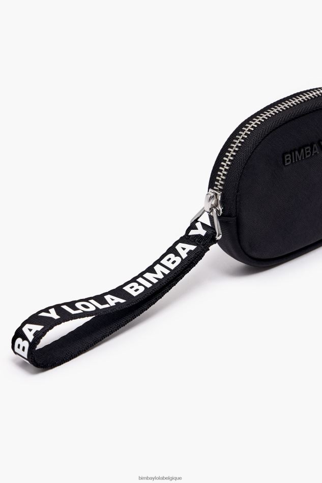 accessoires Bimba Y Lola porte-monnaie ovale en nylon noir HV44861016