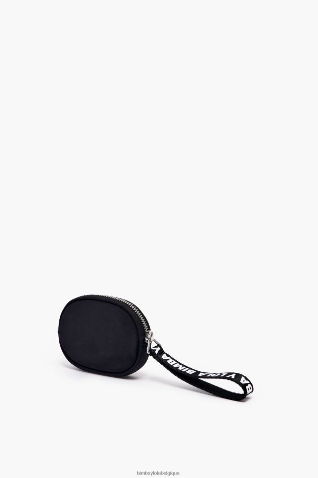 accessoires Bimba Y Lola porte-monnaie ovale en nylon noir HV44861016