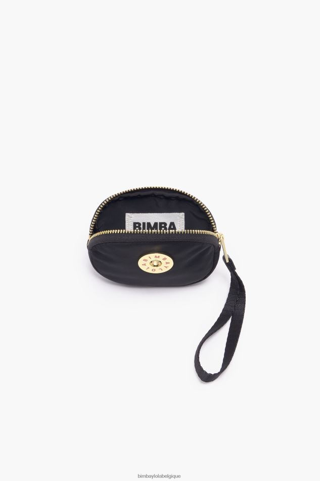 accessoires Bimba Y Lola porte-monnaie ovale en nylon noir HV44861030