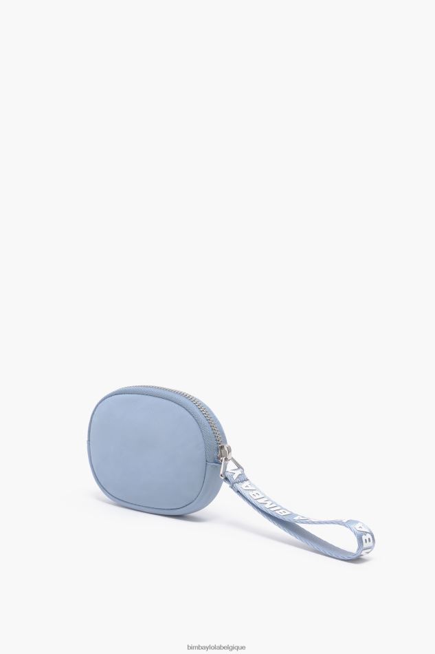 accessoires Bimba Y Lola porte-monnaie ovale en nylon pastel bleu HV4486977