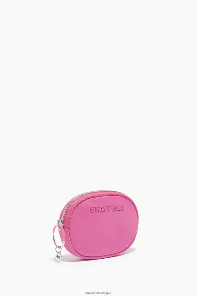 accessoires Bimba Y Lola porte-monnaie ovale en nylon rose HV44861062