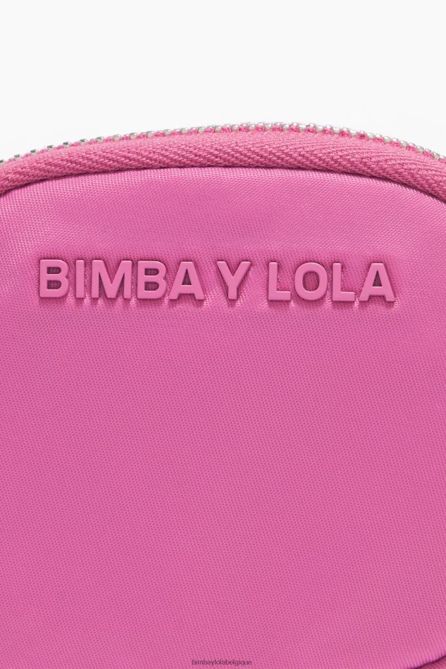 accessoires Bimba Y Lola porte-monnaie ovale en nylon rose HV44861062