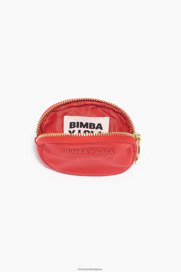 accessoires Bimba Y Lola porte-monnaie ovale en nylon rouge HV44861060