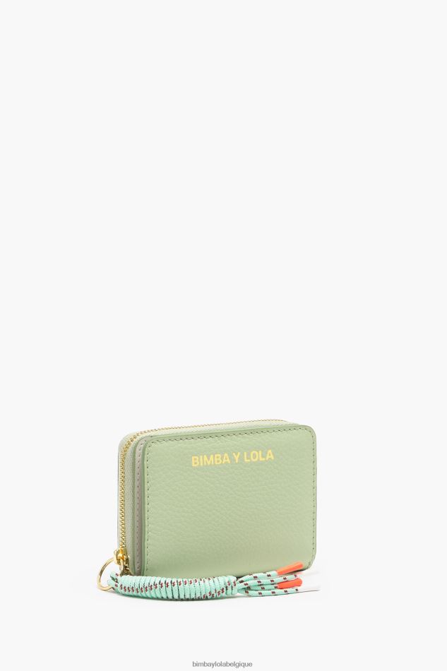 accessoires Bimba Y Lola porte-monnaie à rabat en cuir pastel vert HV4486984