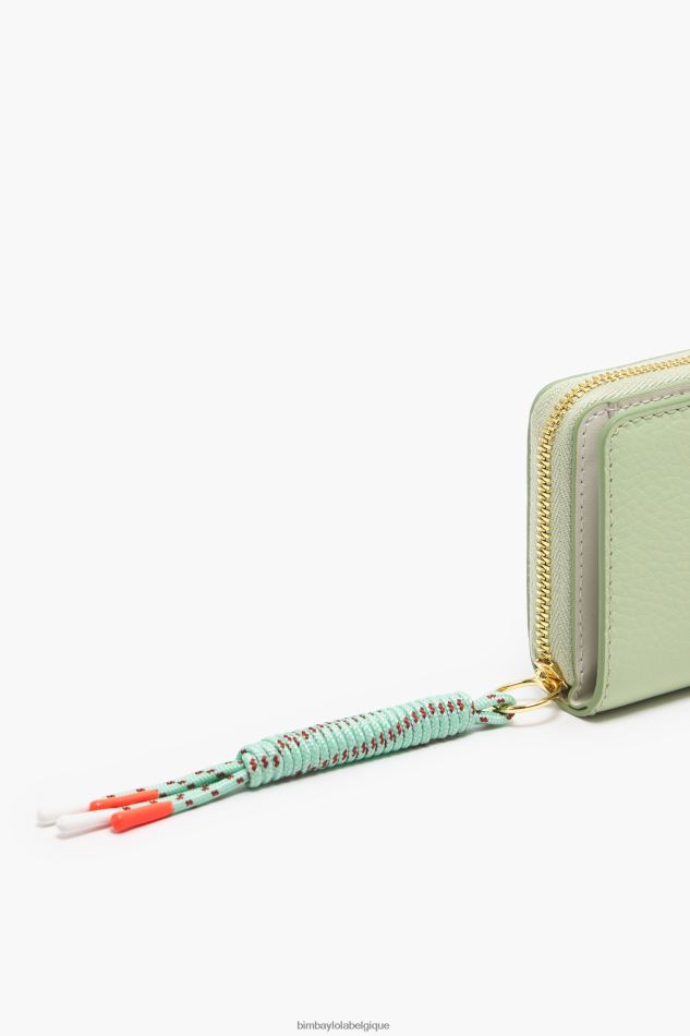 accessoires Bimba Y Lola porte-monnaie à rabat en cuir pastel vert HV4486984