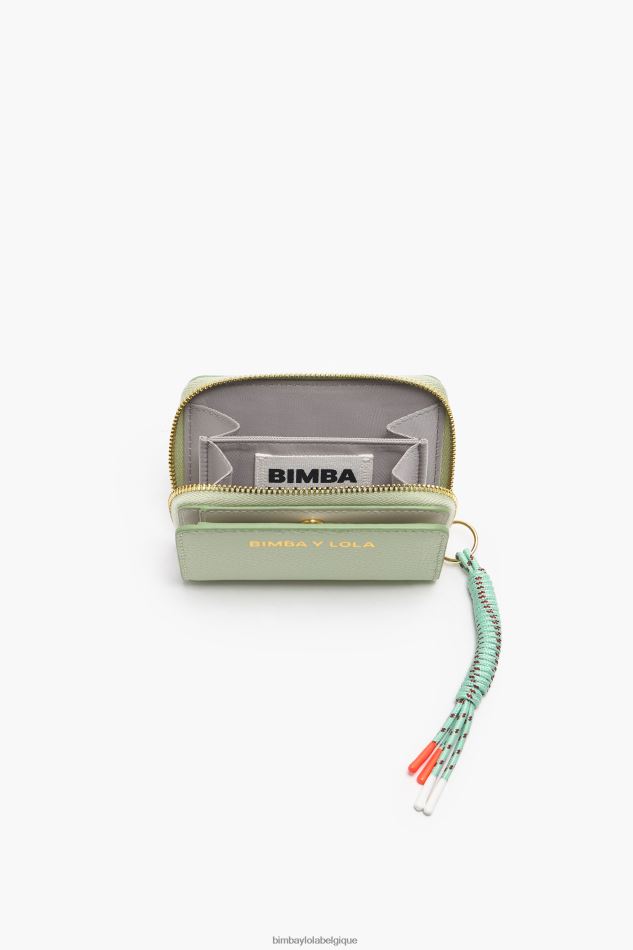 accessoires Bimba Y Lola porte-monnaie à rabat en cuir pastel vert HV4486984