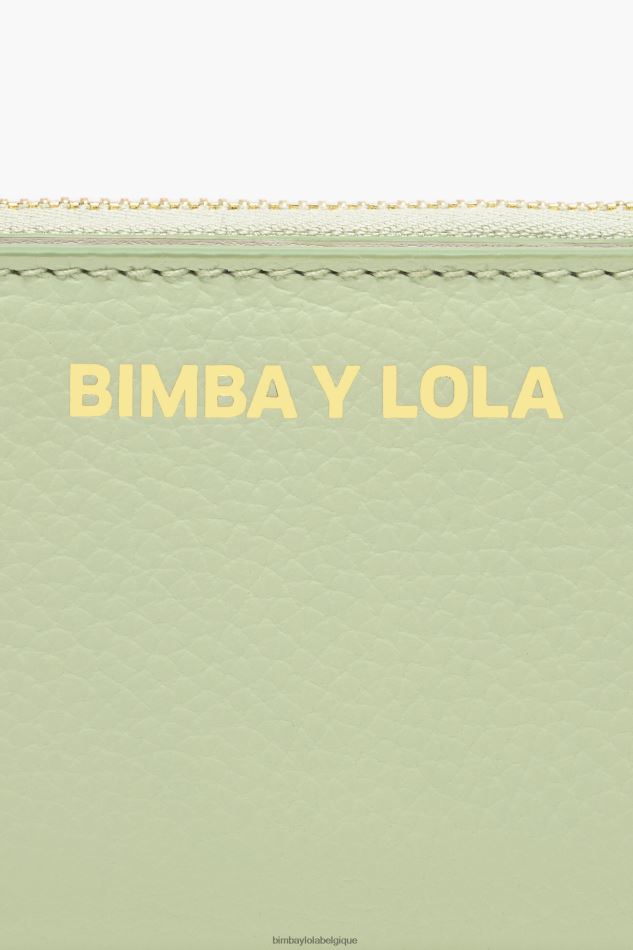 accessoires Bimba Y Lola porte-monnaie à rabat en cuir pastel vert HV4486984