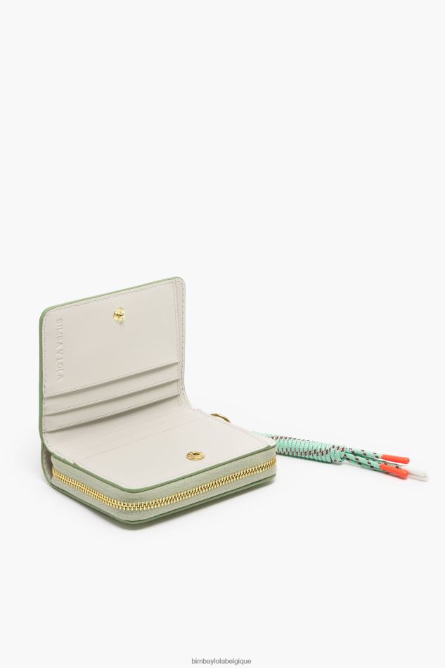 accessoires Bimba Y Lola porte-monnaie à rabat en cuir pastel vert HV4486984