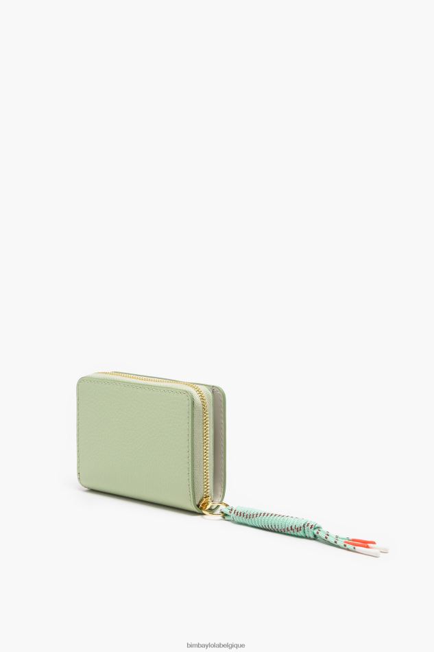 accessoires Bimba Y Lola porte-monnaie à rabat en cuir pastel vert HV4486984