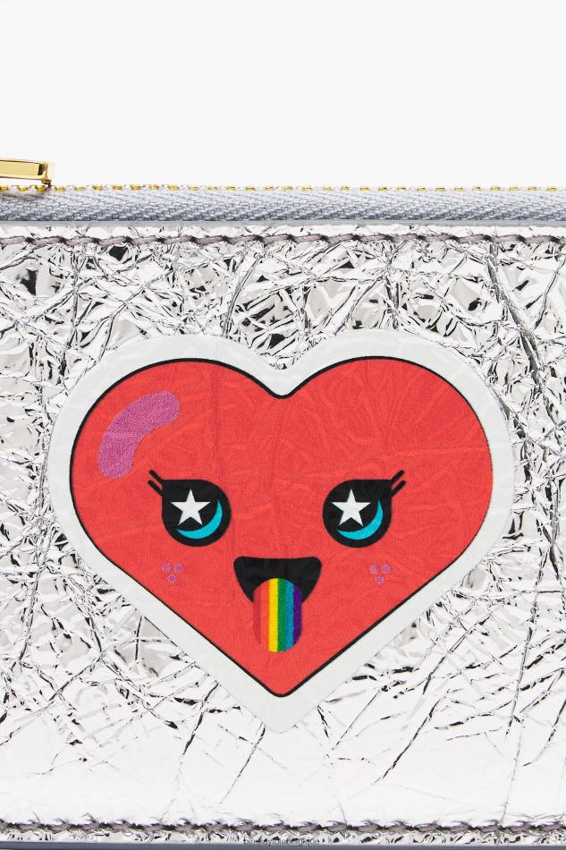 accessoires Bimba Y Lola porte-monnaie rectangulaire en cuir argent HV44861023