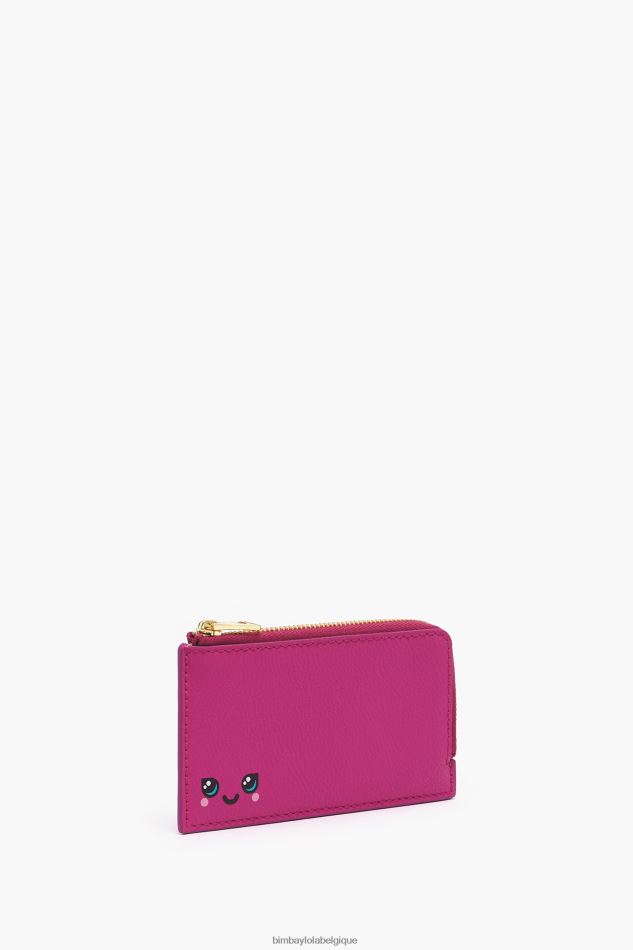 accessoires Bimba Y Lola porte-monnaie rectangulaire en cuir fuchsia HV4486996