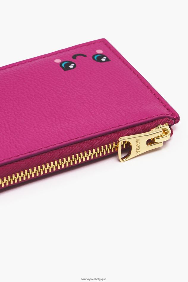 accessoires Bimba Y Lola porte-monnaie rectangulaire en cuir fuchsia HV4486996
