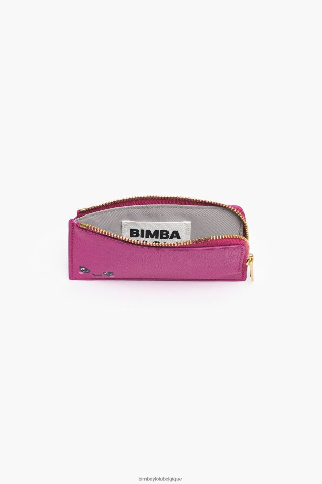 accessoires Bimba Y Lola porte-monnaie rectangulaire en cuir fuchsia HV4486996