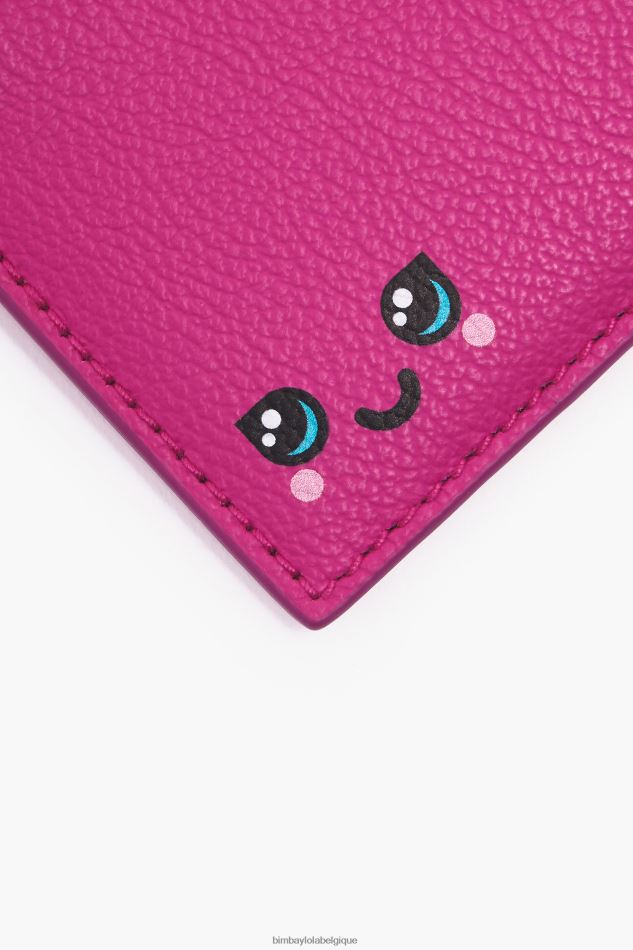 accessoires Bimba Y Lola porte-monnaie rectangulaire en cuir fuchsia HV4486996