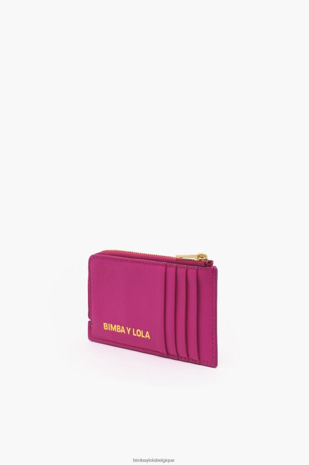 accessoires Bimba Y Lola porte-monnaie rectangulaire en cuir fuchsia HV4486996