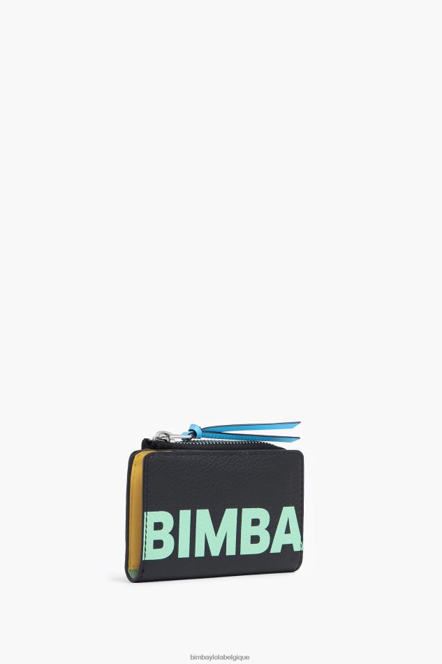 accessoires Bimba Y Lola porte-monnaie rectangulaire en cuir noir HV44861001