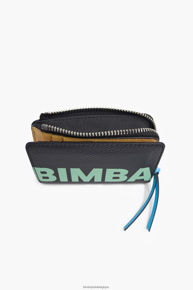 accessoires Bimba Y Lola porte-monnaie rectangulaire en cuir noir HV44861001