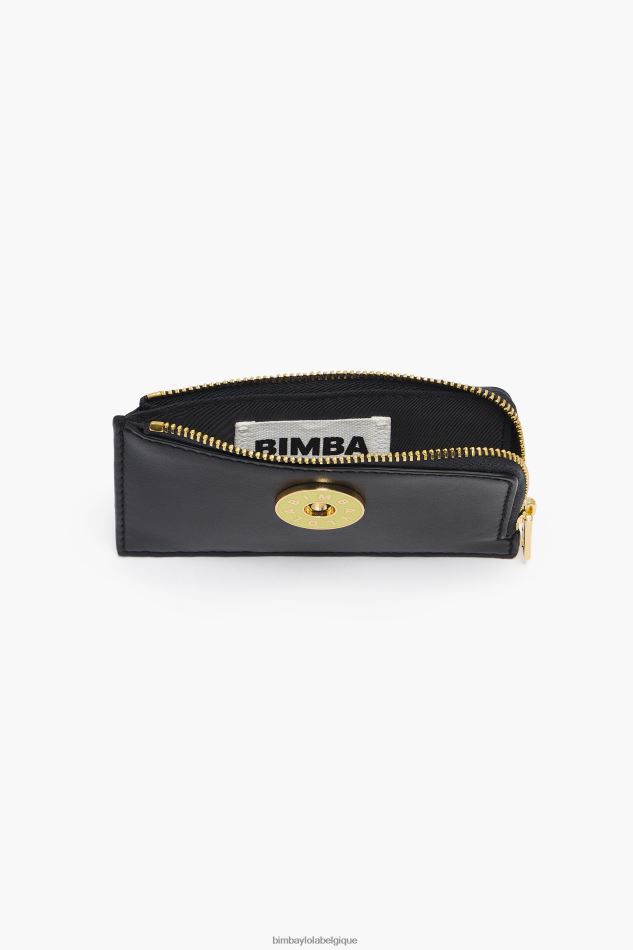accessoires Bimba Y Lola porte-monnaie rectangulaire en cuir noir HV44861033