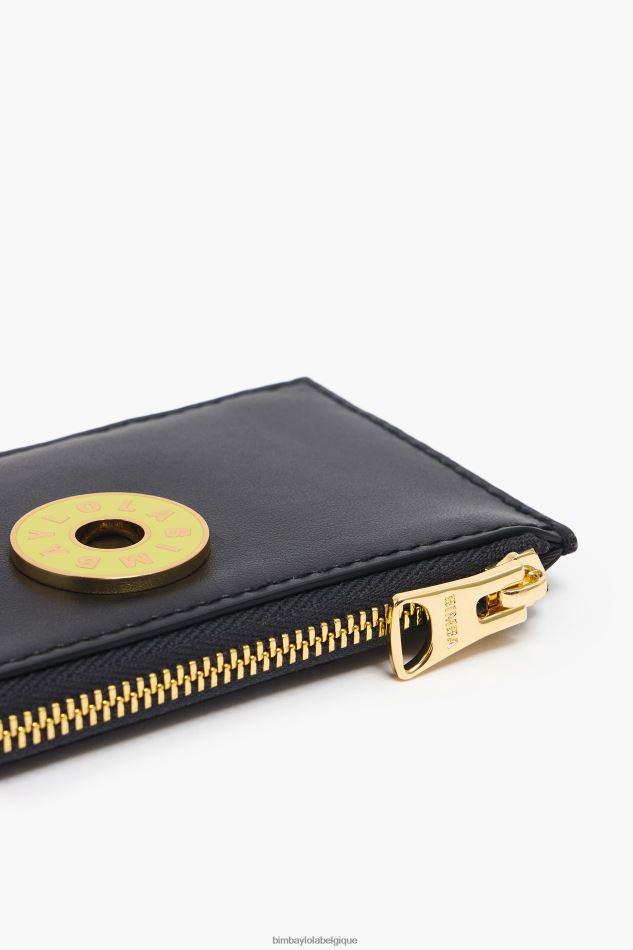 accessoires Bimba Y Lola porte-monnaie rectangulaire en cuir noir HV44861033
