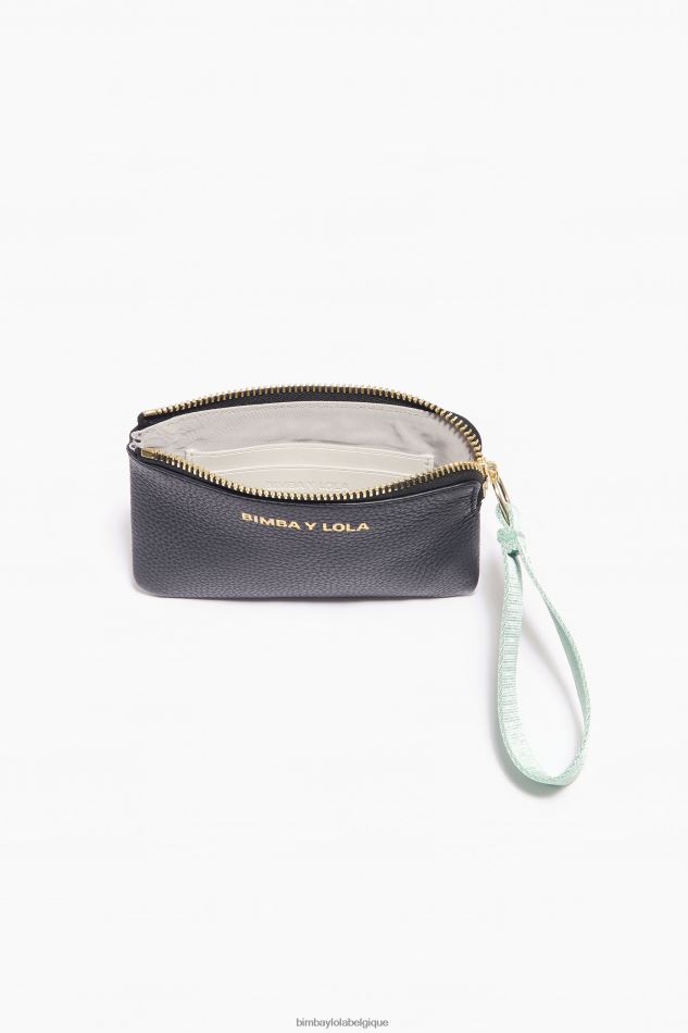 accessoires Bimba Y Lola porte-monnaie rectangulaire en cuir noir HV44861047